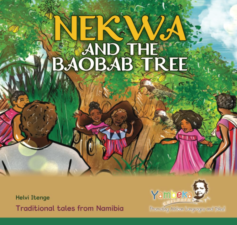 Cover of Nekwa and the Baobab Tree — children gathered around a great baobab tree